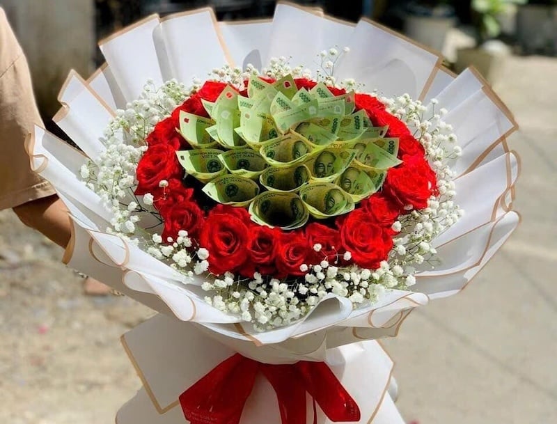 Bó Money Flowers 20 tờ x 100k - BT41