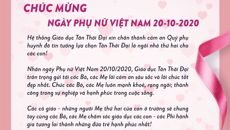 Lời chúc 20/10 là món quà tinh thần gắn kết gia đình và nhà trường