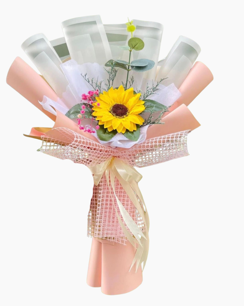  Bó Hoa Ánh Dương - HST10 - Hoa Sáp Hướng Dương 01 Bông 