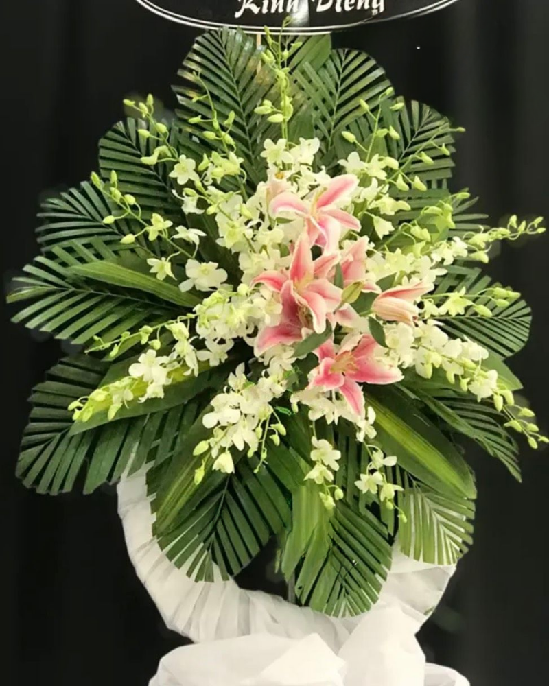  Vòng Hoa Chia Buồn Price Rẻ - HTL128 - Vòng Hoa Đám Tang 