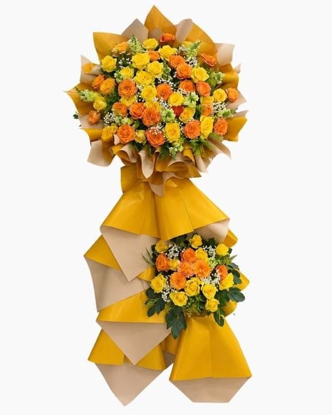 Hoa Chúc Mừng: Kệ Hoa Hoàng Kim Thịnh Vượng - HCM154