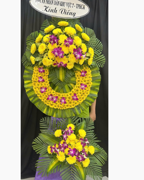 Hoa Chia Buồn: Vòng Suối Vàng - HTL165