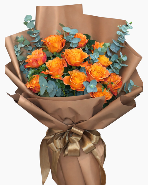Hoa Bó Dài: Bó Hoa Cam Spirit - HBD344