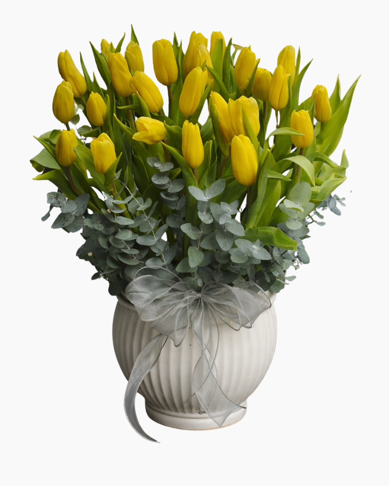  Bình Hoa Tulip Vàng - HCB83 