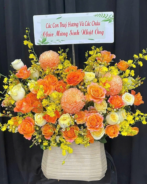 Hộp Hoa Tươi: Hộp Hoa Cam Quốc Vương-HH73