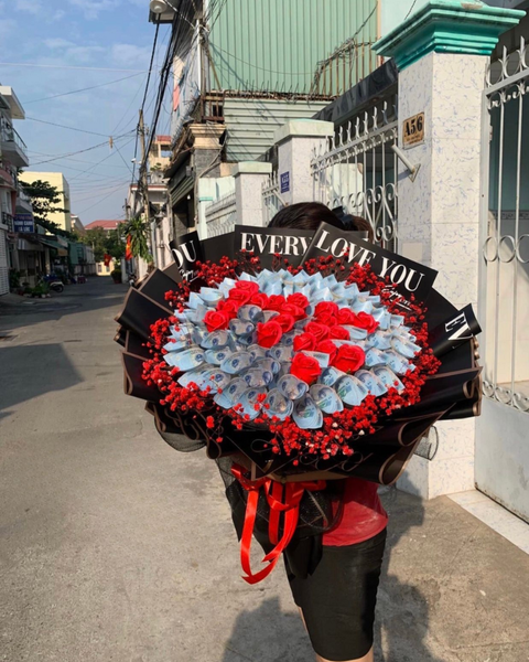 Hoa Tiền: Bó Hoa Tiền 20K Mix Hoa Sáp Kim Tuyến - BT14 - Hoa tặng mẹ