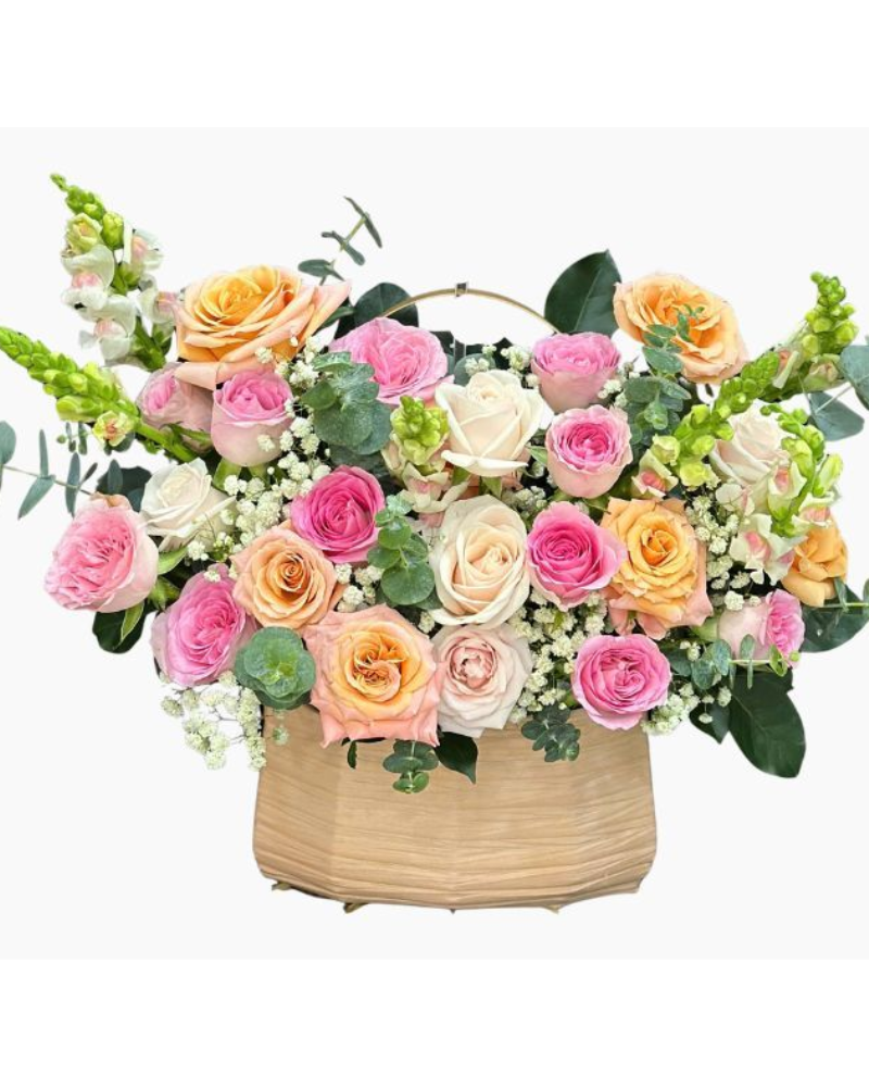  Hoa Giỏ Tình Thắm Như Hoa - Hoa 20/10 - HG74 