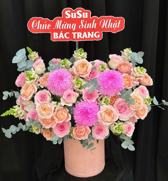Hộp Hoa Tươi: Hộp Hoa Hồng Thắm - HH146