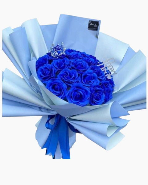 Hoa Sáp: Blue Rose - HST25 - Bó Hoa Hồng Sáp Thơm 25 Bông