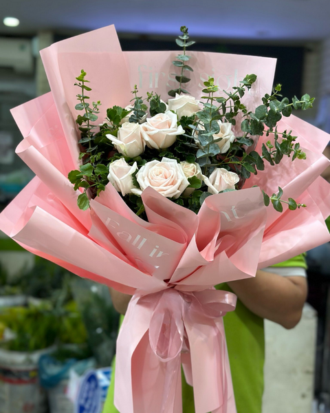 Hoa Bó Dài: Bó Hoa Hồng Baby - HBD255 - Hoa Tặng Mẹ