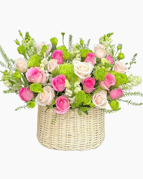 Giỏ Hoa Khai Trương: Giỏ Hoa Xanh Mát - HG95