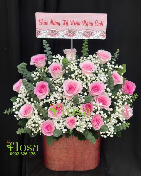 Hộp Hoa Tươi: Hoa Hộp Hồng Phấn Yêu Thương-HH80