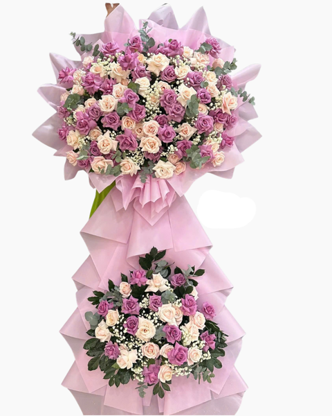 Hoa Chúc Mừng: Kệ Hoa Sắc Hồng - HCM75
