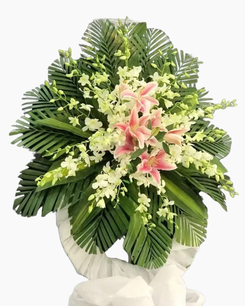  Vòng Hoa Chia Buồn Price Rẻ - HTL128 - Vòng Hoa Đám Tang 