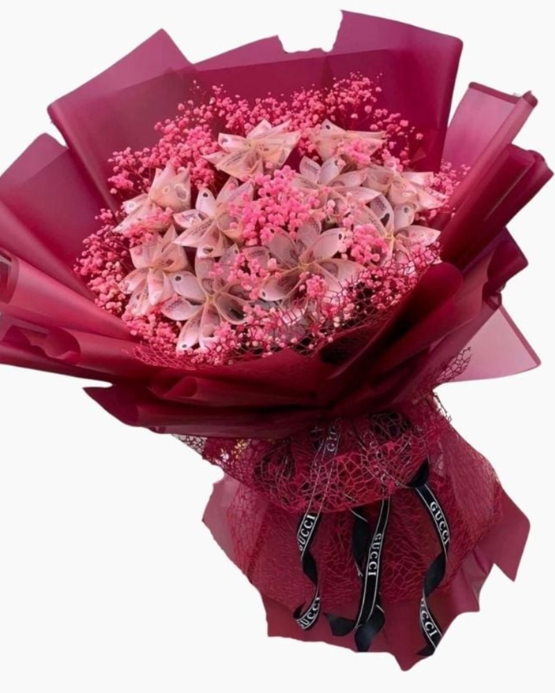  Bó Money Flowers 50k Mix Baby Sấy - BT25 - Hoa Sinh Nhật 