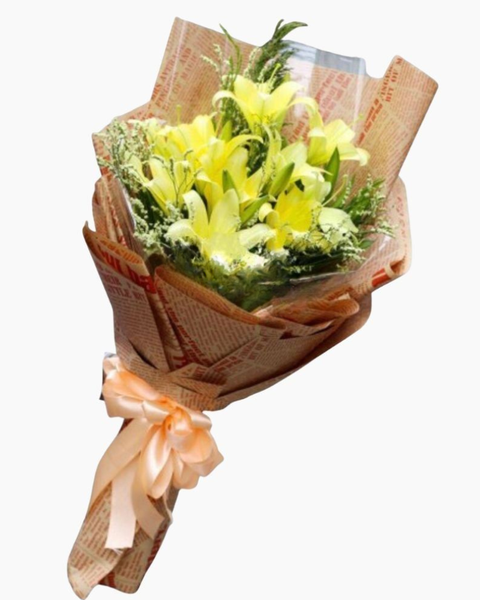 Hoa Bó Dài: Bó Hoa Ly Vàng - HBD53 - Hoa 20/10