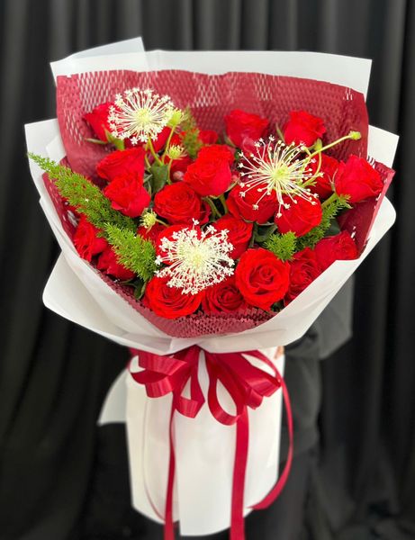 Hoa Bó Dài: Bó Hoa Đỏ Duyên - HBD363