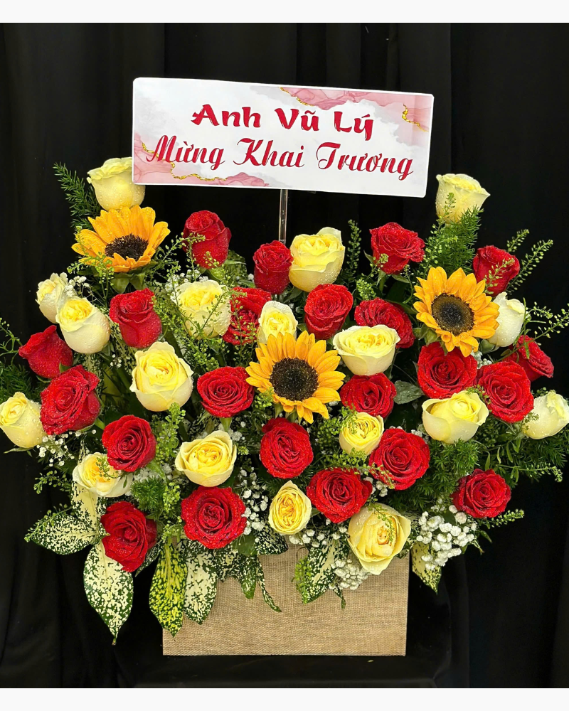  Hộp Hoa Đỏ Thuần- HCH135 