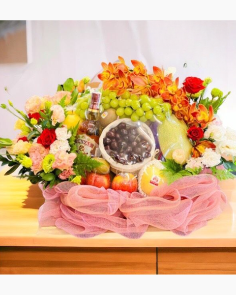 Giỏ Trái Cây: Giỏ Trái Cây Tặng Khách Hàng - GTC77