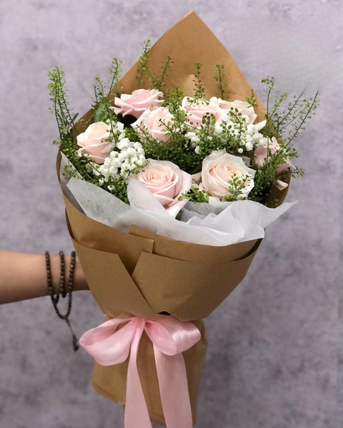 Hoa Bó Dài: Bó Hồng Pastel - HBD238 - Hoa ngày 20/11