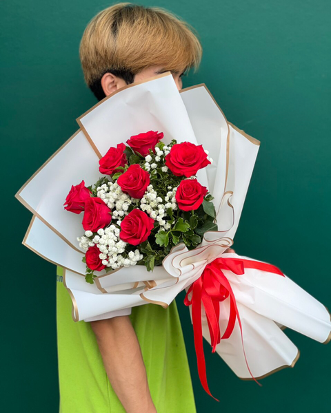Hoa Bó Dài: Bó Hoa Hồng Tình Yêu - HBD247 - Hoa Hồng 20/10
