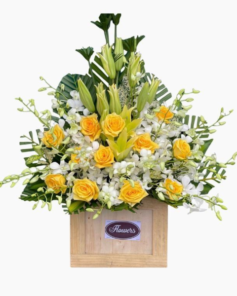 Giỏ Hoa Viếng: Giỏ hoa tươi Nhớ Thương - GHV14