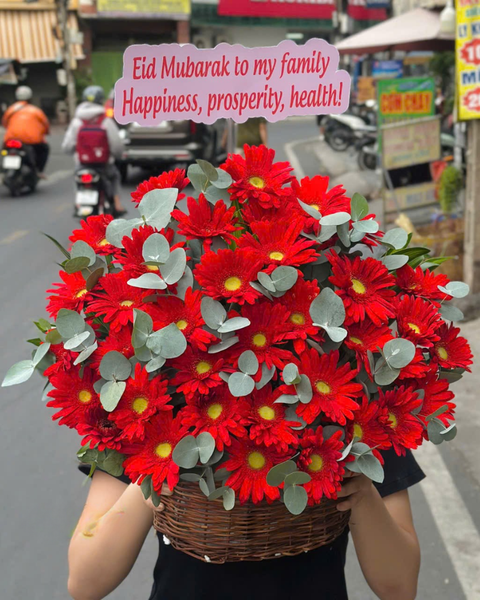 Giỏ Hoa Khai Trương: Giỏ Hoa Đỏ Tiền - HG97