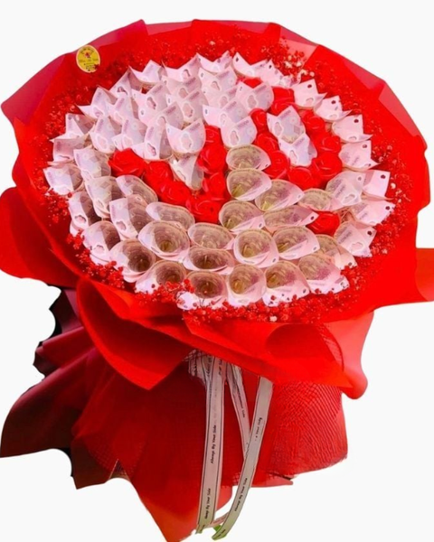 Hoa Tiền: Bó Hoa Tiền 50k Mix Hoa Chữ Vợ - BT23