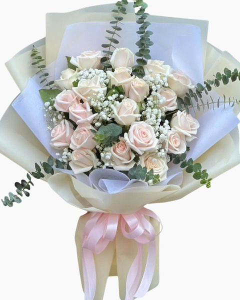 Hoa Bó Dài: Bó Hoa Hồng Pastel Roise Love - HBD271