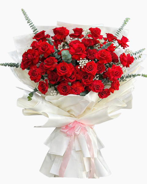 Hoa Bó Dài: Bó Hoa Đỏ Nồng - HBD364