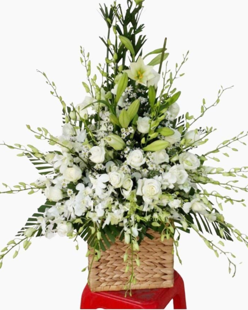 Giỏ Hoa Tươi Khoảng Lặng - GHV12