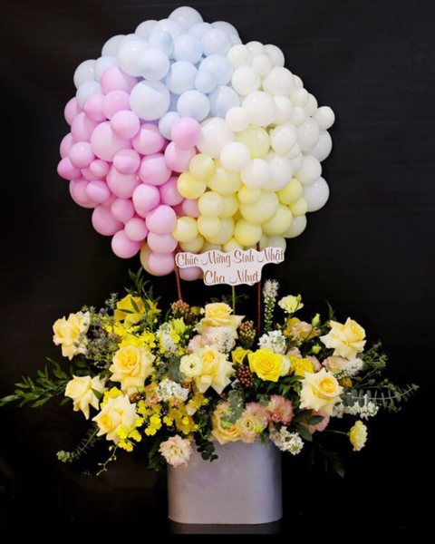 Hoa Và Bong Bóng: Hoa Bong Bóng Happy Birthday - HBB06