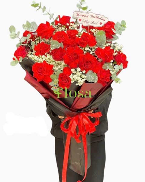 Hoa Bó Dài: Bó Hoa Tình Yêu Mật Ngọt-HBD319
