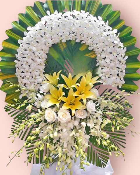 Vòng Hoa Tang Lễ: Khoảng Lặng - HTL81 - Vòng hoa đám tang