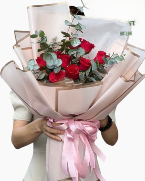 Hoa Bó Dài: Bó Hoa Tươi Hoa Hồng Mãi Yêu - HBD257