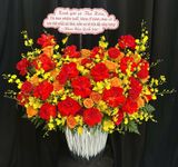  Hộp Hoa Đỏ Vũ  - HH128 