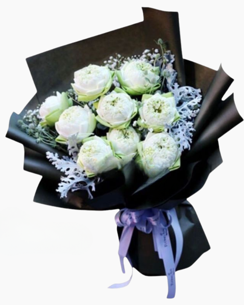 Hoa Bó Dài: Bó Hoa Sen Trắng Tinh Khiết - HBD157 - Hoa 20/11 Tặng cô