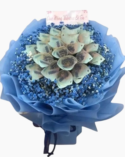 Hoa Tặng Người Yêu: Bó Hoa Tiền Blue Ocean - BT31 - Hoa 8/3