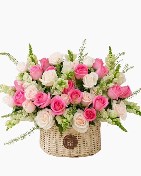 Giỏ Hoa Tươi: Giỏ Hoa Nét Hồng Thương Mến - GH98