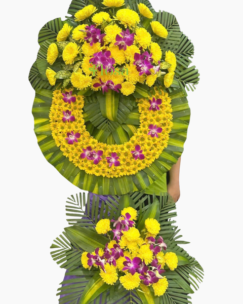 Hoa Chia Buồn: Vòng Suối Vàng - HTL165