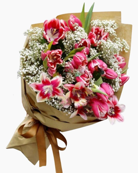 Hoa Bó Dài: Bó Hoa Tulip - HBD20 - Hoa 8/3