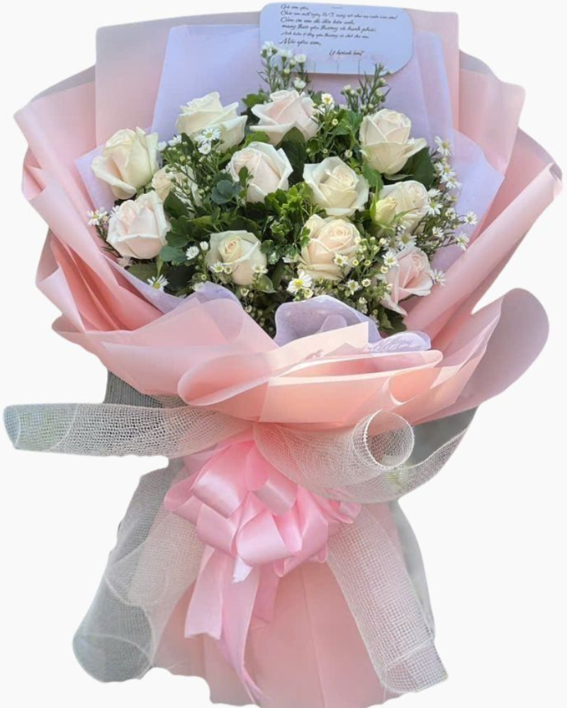Bó Hoa Pastel Gentle Pink - HBD270