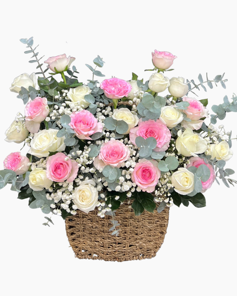 Giỏ Hoa Khai Trương: Giỏ Hoa Hồng Yêu- HG89