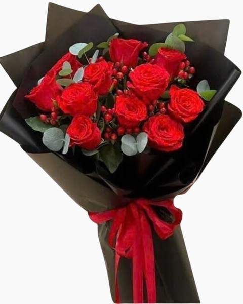 Hoa Bó Dài: Bó Hoa Hồng Đỏ Charming - HBD268