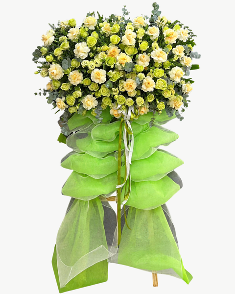 Hoa Chúc Mừng: Kệ Hoa Sắc Xanh Phú Quý - HCM140