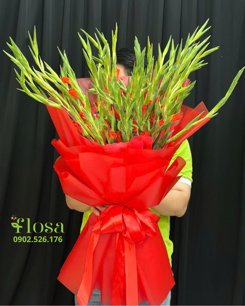 Hoa Bó Dài: Bó Hoa Dên Đỏ- HBD323