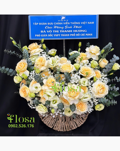 Giỏ Hoa Khai Trương: Giỏ Hoa Nắng Dịu - HG87