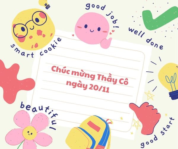Tự thiết kế hình ảnh chúc mừng 20/11 xinh xắn bằng Canva (Nguồn: Internet)