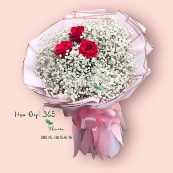 Bó hoa với cái tên Anh yêu em sẽ là món quà tặng 20/10 vô cùng phù hợp dành cho bạn gái