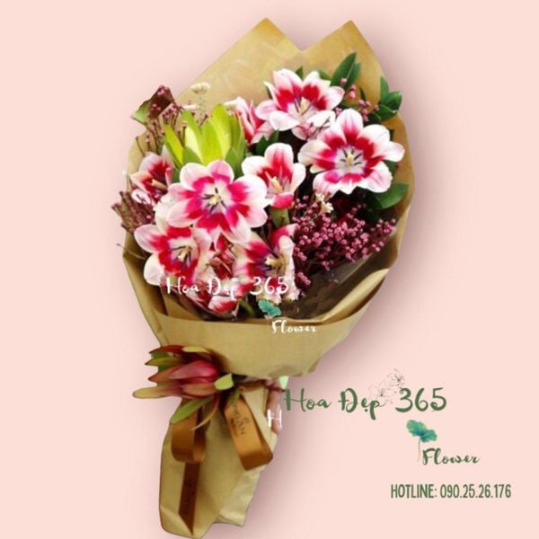 Bó hoa tulip Hà Lan độc đáo dành tặng phụ nữ ngày 8/3
